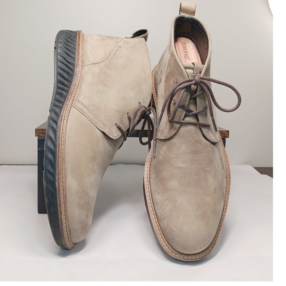 ECCO ST.1 Hybrid Chukka Mens 9-9.5 Tan Good GORE-TEX Waterproof Boots 836814
